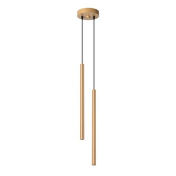 Lámpara colgante vacu dorado, 2 luces