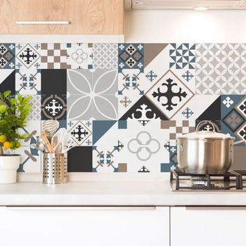 Frente de cocina en aluminio - 360 x 50 cm - azul
