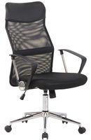 silla de oficina giratoria regulable en microfibra negro