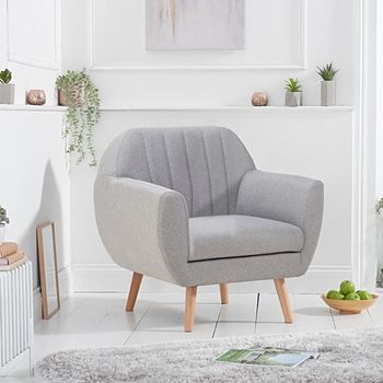 Latimer Grey Linen Armchair