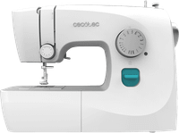 maquina de coser - cecotec bellecouture 1500 15 puntadas luz led 6 grifas arrastre kit accesorios brazo libre ojalador regulable white