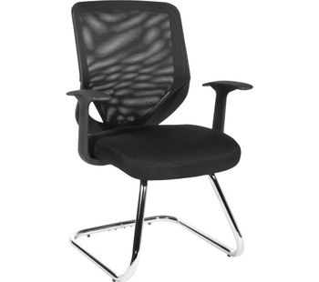 Nova Mesh Fabric Visitor Chair - Black, Black