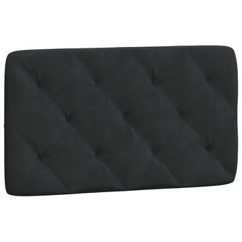 Cabecero Cama Mueble De Dormitorio De Cama Acolchado Terciopelo 80 Cm Negro M02_0004479