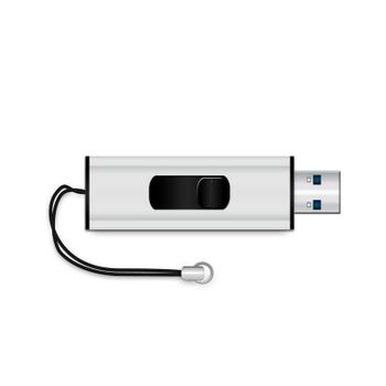 Unidad flash USB MediaRange MR914 8 GB USB tipo A 3.2 Gen 1 deslizante negro plata