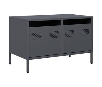 Mueble para tv - mueble tv - mesa de tv acero laminado en frío antracita 68x39x43,5 cm