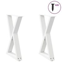 patas para mesa de comedor 2 unidades color blanco 50 x 72-733 cm acero vidaxl