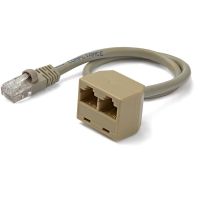 divisor de red startech rj45splitter 10100base-t macho a 2 hembra cat5e 033 m pvc
