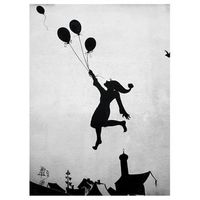 legendarte - cuadro lienzo impresion digital - flying balloon girl - decoracion pared cm 50x70
