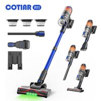 aspiradora inalambrica portatil cotiar r11 de 500w y 50000pa para el hogar con deposito de polvo de 12l y bateria extraible