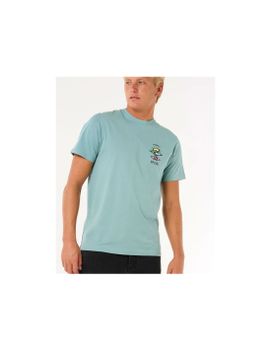 Camiseta Rip Curl Search Icon Tee Hombre Azul Lagoon