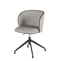 silla de oficina giratoria de tela gris moteado