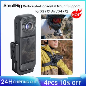 SmallRig X5/X4 Air/X4 Soporte de montaje vertical a horizontal para Insta360 X5 / X4 Air / X4 / X3, con orificio roscado de 1/4
