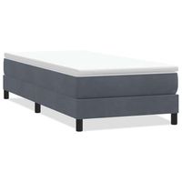 cama box spring sin colchon terciopelo gris oscuro 80x210 cm vidaxl