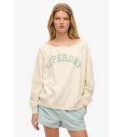 superdry para mujer w2012424a sudadera athletic essential bardot blanco roto s casual algodon