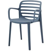 silla de jardin de polipropileno siena antracita eme mobiliario