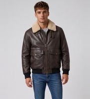hugo para hombre 50567431 chaqueta de piel lorano marron s clasico