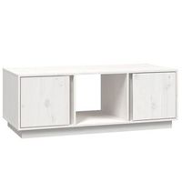 mesa de centro de madera maciza de pino blanco 110x50x40 cm vidaxl