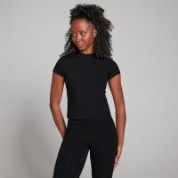 camiseta de manga corta de corte ajustado tempo para mujer de mp - negro - xl