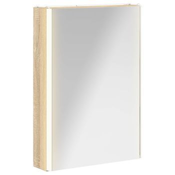 Armario Con Espejo De Baño Roble Sonoma 43 X 11,5 X 60,5 Cm Vidaxl