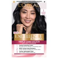 loreal paris excellence creme permanent hair dye various shades - 1 natural darkest black