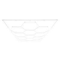luz led hexagonal 10 panales y borde detalle del coche garaje taller gimnasio panal