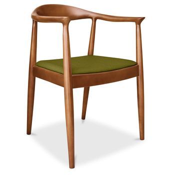 Silla De Comedor De Madera - Diseño Escandinavo - Nalan Verde Oliva