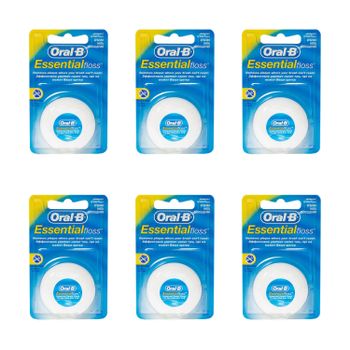 Oral-B Essential Unwaxed Dental Floss - 6 Pac