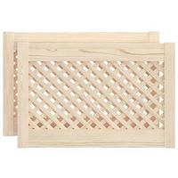 puertas de armario entramado 2 uds madera pino 595x395 cm vidaxl