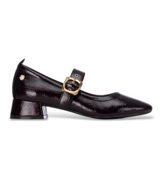 Carmela para mujer. 16436105-BURDEOS Bailarinas de Piel 164361 granate (39), 3 a 5cm, Hebilla, Casual, Clásico, Charol