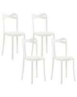 conjunto de 4 sillas de jardin  blanco