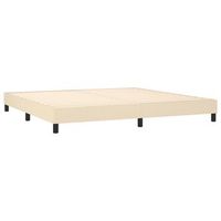 somier de laminas sobre patas estructura de cama 200x200 cm tela crema tdl0207252