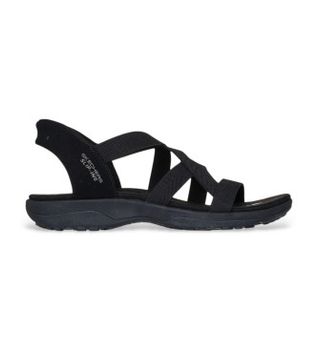Skechers para mujer. 163460 Sandalias Reggae Slim - Stretch Flex negro (40), Plano, Ninguno, Casual