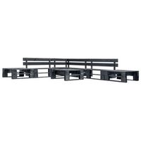 set de muebles de pales para jardin 6 piezas madera negro vidaxl