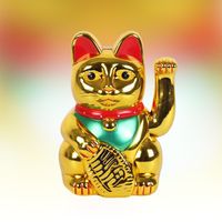 lucky cat - shiny gold 15cm