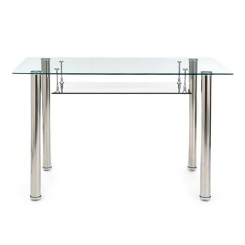 Escritorio en cristal templado transparente cm. Al.75 x l.120 x p.70