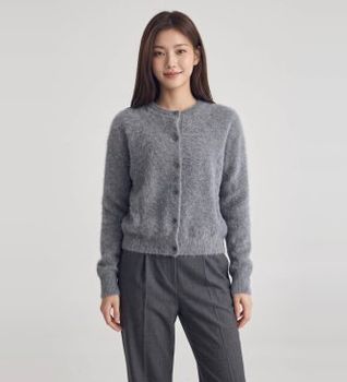 Bellerose para mujer. BW252910 K1014U Cárdigan Dathan gris medio (XXS/XS), Casual, Lana, Alpaca, Manga larga