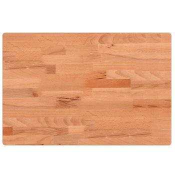Encimera De Baño Madera Maciza De Haya 80x40x4 Cm