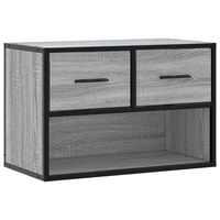 mueble de tv madera y metal roble ahumado 60x31x395 cm vidaxl