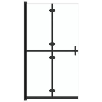 Mampara De Ducha Plegable Vidrio Esg Transparente 90x190 Cm Vidaxl