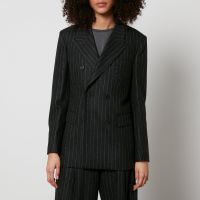 golden goose journey ws double-breasted pinstriped wool-blend blazer - it 40uk 8
