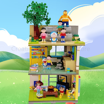 Bloques de Construcción Keeppley Doraemon, Serie Máquina del Tiempo, Juguetes de Rompecabezas, Juguetes para Niños, Crayones Shin Chan, Regalos Navideños