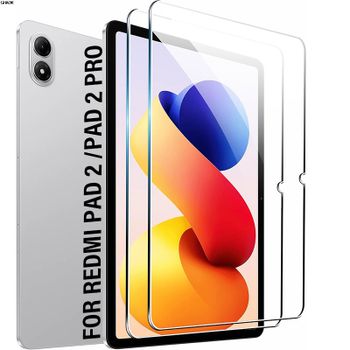 Protector de Pantalla de Vidrio Templado Antirrayaduras para Redmi Pad 2 de 11 Pulgadas y Pad 2 Pro de 12.1 Pulgadas, Película Ultra Transparente