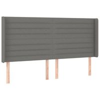 cabecero con orejas de tela gris oscuro 183x16x118128 cm vidaxl