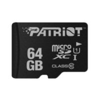tarjeta microsdxc patriot psf64gmdc10 64gb clase 10 uhs-i 80mbs negra