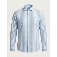 archivium camisa manga larga sr11ca nes07 linen-240 light blue para hombre