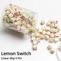 lemon-interruptores de teclado mecanico conmutador lineal de 5 pines personalizado cherry gaming compatible con hot swap mx pom sonido hifi lubed