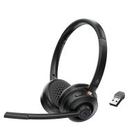 auriculares creative chat wireless inalambricos bluetooth con cancelacion de ruido microfono y usb-c para oficina color negro