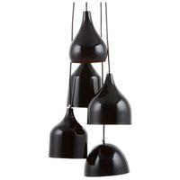 lampara de techo 5 luces de metal negro moderna decoracion interior exterior savio