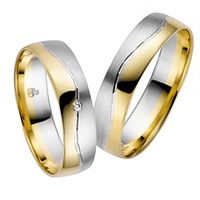alianzas oro amarillo y blanco 5mm