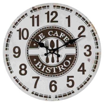 Reloj de pared de madera blanco d34x2 cm